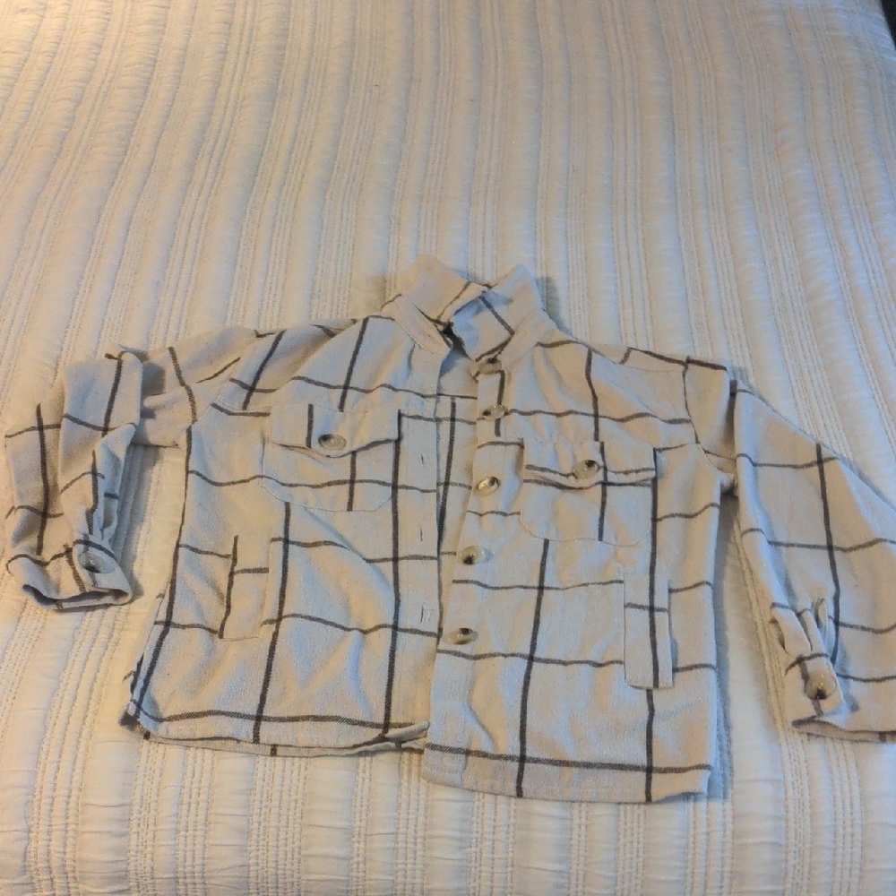 Kendall & Kylie Beige and Black Checkered Top